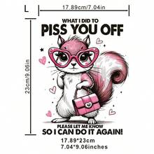 1 cái/2 cái/3 cái Túi đựng kính màu hồng sáng tạo và phong cách nhất Hình con sóc hoạt hình động vật có họa tiết văn bản cá nhân Nhãn dán chuyển nhiệt cho áo phông, áo len, quần jean, ba lô, túi xách, vỏ gối và mũ bóng chày cổ điển tự làm, Nhãn dán nhựa bền có thể giặt được để làm đồ thủ công và trang trí - Nhiều màu - Xem 12