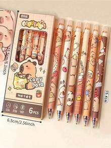 6 bolígrafos de gel borrables, aptos para oficina y estudio, bolígrafos de bola borrables de alta calidad y lindos con clic lateral, fáciles de borrar, excelentes para estudiantes