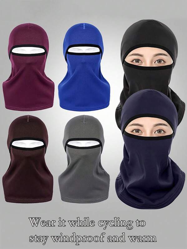Jesienno-zimowa wiatroszczelna maska rowerowa na twarz, ciepła kominiarka motocyklowa, podszyta polarem i gruba