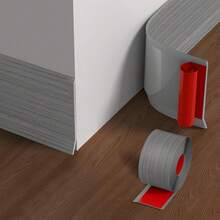 1 Roll 2m X 8cm PVC Baseboard Trim Self-Adhesive Home Decor Sticker, Flexible Bottom Molding Decor, With Wider Self-Adhesive Peeling And Pasting Groove Base, Waterproof Edging Wall Baseboard - Multicolor - View 17