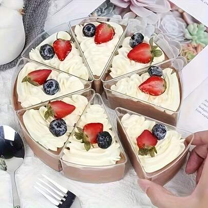 30 adet/10 adet Şeffaf Üçgen Tatlı Kabı - Buffy, Mus, Yoğurt, Jöle ve Kek İçin Uygun, Partiler, Yemekler, Düğünler ve Tatil Tatlı Sunumları İçin Mükemmel, Yeniden Kullanılabilir Plastik Kap (Bulaşık Makinesinde Yıkanabilir),