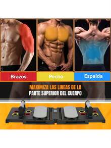 YUDSKU Tabla de Flexiones 30 en 1 Ajustable en Longitud según Anchura de Hombros, Conteo de Tiempo Automático, Soporte Antideslizante y Ligas de Resistencia – Push Up Board para Fitness y Gym en Casa - 1 - Ver 4