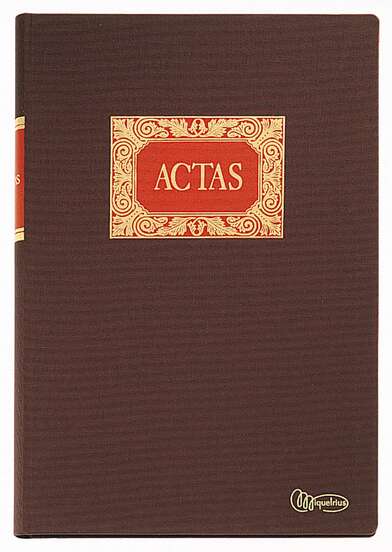 Miquelrius - Boekhoudboek, Klasse R, Natuurlijke Folio 220 x 315 mm, Gelinieerde Notulen, 50 Vel 102 g/m², Linnen Omslag, Gegomde Rug