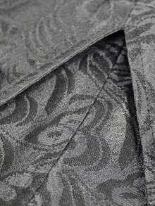 Medieval Tailcoat Hooded Jacket, Suitable For Halloween, Masquerade Ball, Party Events - Black - View 5