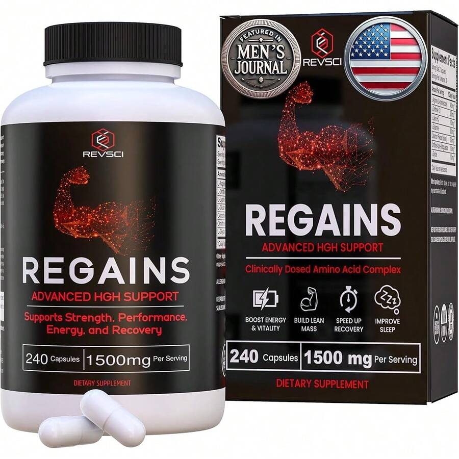 HGH Supplements For Men & Women - Regains  Anabolic  Growth Building & Human Growth Hormone For Men,  Builder For Men,    Workout Supplement, 240 Protein Pills