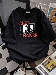 180g pure Cotton Hot CHET BAKER PICTURE OF HEALTH Cotton Black All Size T Shirt AA230 Soft Print Round Neck Short Sleeve streetwear Summer Breathable fashion T-Shirt For Women Casual Versatile Women Top Graphic Tees designer clothes graphic Stretched Unisex Slightly - Negro - Ver 3