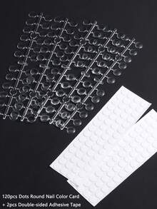 120/240pcs Transparent Nail Polish Color Card Round Display Stickers, Nail Art Color Chart, Adhesive Stickers, Nail Salon Accessories, Fake Nail Display Stickers, Nail Polish Training DIY Practice Tools - Multicolor - View 13