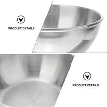 Operitacx 6Pcs Stainless Steel Metal Bowl Steel Plates Mini Stainless Steel Bowls Sauce Dishes Round - Asshown - View 3