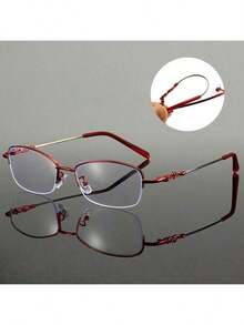 1 对紫色金属记忆钛合金镜框，适合游戏、阅读、电视和手机，配有透明镜片配件。 - A - 查看 5