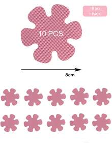 10 件室内地板花卉防滑贴纸，简约实用，多用途家居浴室装饰秋季装饰返校 - 粉色 - 查看 8
