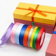 38x 25 Yards Satin Ribbon, Autumn Orange Silk Ribbon Wrapping, Floral Bouquets, Crafts, Wedding Party Decorations, And Sewing Projects - Cam mùa thu + 3/8" x 25 Yards - Xem 7