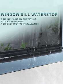 1 件装窗户雨挡条、窗户防水罩、阳台窗户防水屏障、滑动窗户防水防风装置（防雨溅）