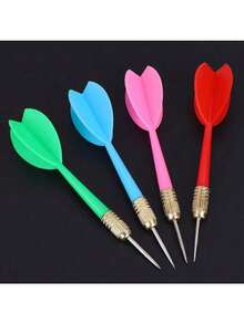 Chazcool Dardos de Aguja, 15pcs Puntas de Aguja de Cobre y Dardos de Coloridas PVC, Dardos de Vuelo Dardos de Metal para Principiantes Tiro Al Blanco Bar Juego Globo - 1 - Ver 7