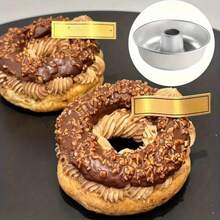 1 件/4 件/8 件，4.5 英寸天使空心蛋糕模具、烤盘、铝合金不粘甜甜圈模具、易于清洁、耐热烤箱、非常适合精致甜点、烘焙必备品，非常适合圣诞节、万圣节和情人节。