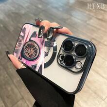 Teléfono rosa con lente integral, acabado electrochapado magnético, compatible con carga inalámbrica magnética y compatible con phone 16 Pro Max, 16, 15 Pro, 14, 14 Plus/14 Pro Max, 13, 13 Pro, 12 Pro, 11/11 Pro y la serie Pro. Es un excelente teléfono para amigos, cumpleaños y fiestas. - Negro - Ver 8