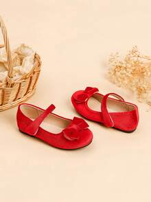 女童银色蝴蝶结可爱公主平底鞋，学生休闲低帮鞋，舞蹈表演鞋，春夏