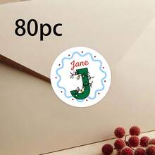 20/40/80pcs Customized Christmas Label Stickers, Custom Text,Available For 26-Letter Customization, Personalized Text Customization, Gift Label Stickers, And Customized Initial Christmas Gift Stickers,Christmas Gift ,Personalized Gifts - Multicolor - View 11