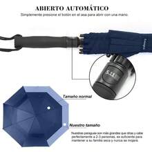 Paraguas de Sombrilla con Proteccin Paraguas de Pro - Line Resistente al Viento Paraguas con Construccin de Fibra de Vidrio Sombrilla Ligero Resistente al AguaAzul - Azul - Ver 7