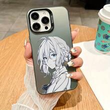 Violet Evergarden Phone Case, Popular Cartoon Design, Compatible With IPhone 17, 16, 15, 14, 13, 12, 11, Air, Pro, Max, X, XR, XSMAX, 8 Plus, Matte Color Hard Shell, Full Protection, Violet Evergarden17 17promax - Black - View 3