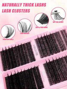 CMAYOME 800pcs Eyelash Extension Kit, DIY Eyelash Extension Set, 30D+40D+50D+60D (9-18mm) Individual Lash Cluster Kit, D Curl Eyelash Extension Set, Includes Glue, Sealant And Eyelash Extension Tools, Suitable For Daily Use, Parties, Travel, Or As A Gift For Family And Friends, Eyelash Clusters, Eyelash Glue, Colle Faux Cils Duo. - Multicolor - View 8