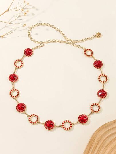 中东风格金属雕花镶嵌腰链，百搭配饰，适合裙子、连衣裙、波西米亚风、沙滩风，适合春、夏、秋、冬