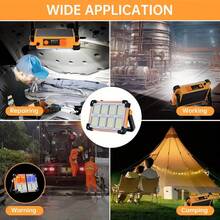 1/2pcs Outdoor Solar Spotlight, 144 LED Portable Handheld Lamp With 3*1200mAh Rechargeable Battery, USB Charging Or Solar Powered, Emergency Lighting & Power Bank Function, Suitable For Home, Night Walk, Camping - Orange - View 10