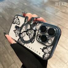 Teléfono con lentes magnéticas y baño de tinta, compatible con carga inalámbrica magnética y compatible con phone 16 Pro Max, 16, 15 Pro, 14, 14 Plus/14 Pro Max, 13, 13 Pro, 12 Pro, 11/11 Pro y la serie Pro. Es un excelente teléfono para amigos, cumpleaños y fiestas. - Negro - Ver 2