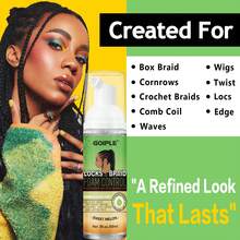 Goiple 2 Fl Oz Braid Styling Mousse - Lavender Scented Lightweight Moisturizing Liquid Styling Mousse, Designed For Women, Enhances Shine, Tames Braids, Long-Lasting Hold, Suitable For Braids, Dreadlocks, Cornrows, Curly Hair And More - Multicolor - View 9