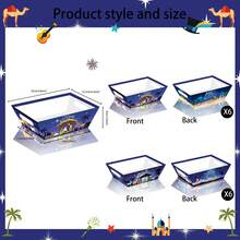 36pcs/Set Christmas Nativity Gift Box, 12pcs Boxes + 12pcs Bags + 12pcs Pull Flowers, Suitable For Christmas Gifts, Wedding Parties, Gatherings, Christmas Eve Gifts Packaging