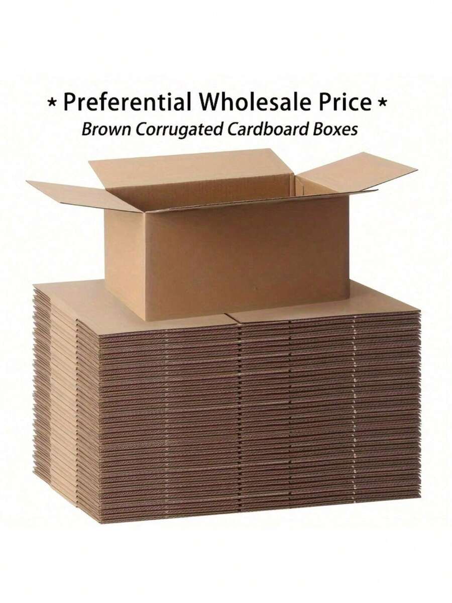 10pcs/Set Small Item Transport Box Set, Brown Corrugated Paper Mailing Boxes With Lids, DIY Gift Packaging Boxes, Suitable For Christmas, Halloween Gifts - Multicolor - View 1