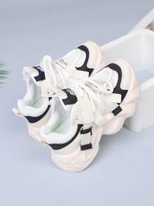 2025 Spring New Casual Children's Sports Shoes, Lightweight & Fashionable Thick-Soled Chunky Sneakers For Boys And Girls
