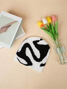 1 件时尚提花 Y2K 老爹帽，男女通用街头潮流帽子，秋季 - 彩色 - 查看 3