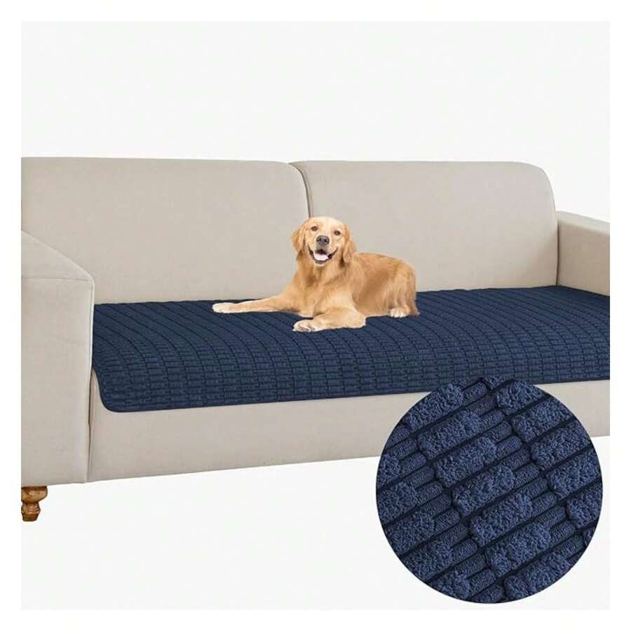Dog Bed Cover Sofa Protector,Anti Slip Waterproof Sofa Covers For Living Room Couch Covers,Sofa Mat,Seat Cover, Dog Mat,Pet Pad For Furniture 1 Piece 30x82 Inch, Dark Blue - Nhiều màu 1735 - Xem 1