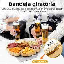 Set De Servicio Para Quesos Y CharcuteríA (Tabla MáRmol-Bambú + Utensilios + Pizarras Con Gis) - PráCtico Para Botanas - 1 - Ver 4