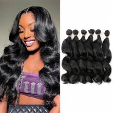 Belle Show Bundles Hair Loose Bundles Hair 18 Inch Loose Wave Hair 6 Bundles Loose Wave Bundles Hair For Women Loose Wave Bundles Hair Extensions Loose Wave Hair Bundles