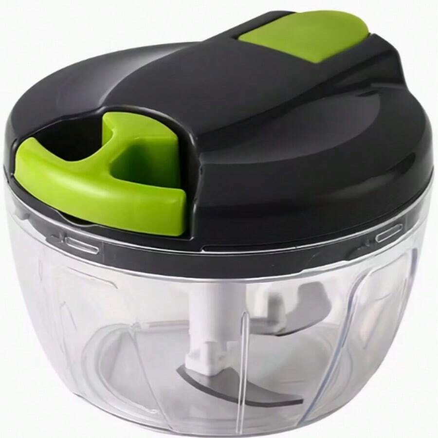ProMaster Multi-Functional Food Chopper - Effortless Vegetable Cutter, Onion Slicer, Garlic Crusher, Meat Grinder, Cheese Slicer, And Salad Chopper For Home And Restaurant Kitchens - 16.91oz/ 18.6oz/ 30.43oz/ 32.12oz Capacity, Blue And Green Gray Colors - Xám xanh 520ML - Xem 1
