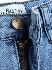 Boys' Fashion Distressed Denim Jeans, Cotton Stretch Casual Comfortable Fit, Light Blue Wash - Medium Wash - View 5