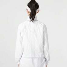 Adidas Casual Summer Women's Sports Leisure Training Zipper Windproof Jacket - White - View 3