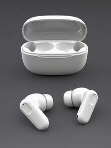 Wireless Earbuds, Compatible With Apple And Android, Built-In Microphone, Sweat-Proof, White, Wireless Headphones, Airbuds, True Wireless Earphones