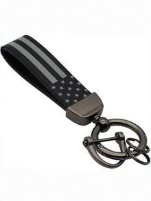 1 قطعة سلسلة مفاتيح علم أمريكا من سبيكة الزنك، مناسبة للشاحنات، إكسسوارات السيارات للرجال، سلسلة مفاتيح بسيطة، إكسسوارات معدنية للحقائب، هدايا للمعلم والأصدقاء والأخوات