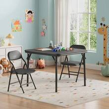 Folding Table And Chairs Set, Activity Table And Chairs Set For Dining Room,Daycare,Classrooms - Black - View 1