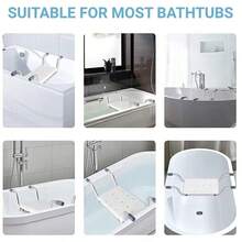 Adjustable Shower Bath Seat Chair Stool Bench Non-Slip For Disabled Elder - White - View 5