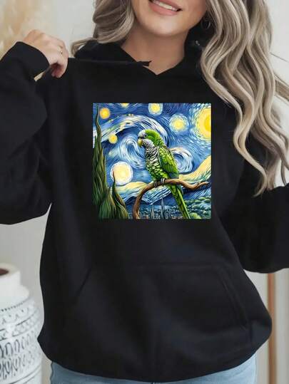 Women's Autumn And Winter Plus Size Hoodies And Hoodies Exquisite Pattern Style 2025 Girls Fashion Items Casual Loose Going Out Companion Women's Tops Drawstring Pullovers With Pockets Casual Loose