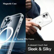 Magnetic Wireless Charging Case, Equipped With A Hybrid TPU Hard Case. For IP17 17AIR 17pro 17promax 16 15 14 13 12 11 Pro Max Electroplated Anti Drop Transparent Soft Back Case XSMAX XS/X,S22,S23,S24,S25 PLUS ULTRA S23,S24 FE S25 EDGE  A14 A15 A16 A35 A36 A54 A56 Black Anti Drop Transparent Back Cover, Creative Luxury Business Style  For IP17 17AIR 17pro 17promax 16 15 14 13 12 11 Pro Max Electroplated Anti Drop Transparent Soft Back Case XSMAX XS/X,S22,S23,S24,S25 PLUS ULTRA S23,S24 FE S25 EDGE Black Anti Drop Transparent Back Cover, Creative Luxury Business Style - 無色 - 查看 2