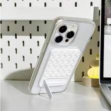 1pc Silicone Multifunctional Phone Case With Suction Cup Stand, Foldable Invisible Adhesive Phone Holder, Desk Non-Slip Macaron Color - Multicolor - View 12