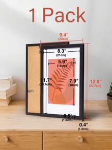 Blauesmeer Set Of 1 Picture Frames A4 - Black Picture Frame 21x30cm Wooden Frame, Plexiglas Poster Frame, Collage Poster Frame, Modern Poster Document Frame, MDF Photo Frame - 黑色 - 查看 3