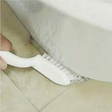 1 Stück weiße Fugenreinigungsbürste, geeignet für Haushaltsreinigung von Fugen, Badezimmerfliesen-Ecken, harte Borsten Bürste für Toilette, Bodenfugen, Badezimmer-Fugenpflege