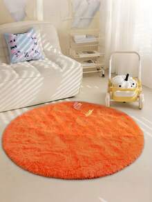 1 buah Karpet Plush Lembut & Nyaman Warna Polos, Cocok Untuk Kamar Tidur, Ruang Tamu, Lemari, Area Rias, Properti Foto, Menciptakan Suasana Nyaman, Warna Krem, Gaya Korea/Jepang, Dekorasi Musiman, Tekstur Lembut, Estetika Musim Gugur, Oranye, Musim Gugur/Musim Dingin, Dekorasi Natal - MultiWarna - View 5