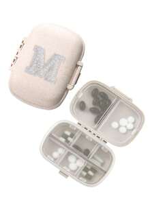 1pc Portable Dual Layer 8 Slot Pill Box, Mini Compact Pill Organizer - Pill Case Tablet Storage Container, Weekly Pill Box, Medication Dispenser - Multicolor - View 34