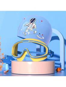 Gafas de Natación Juveniles, Antivaho 400, Lentes Grandes Ajustables para Niños y Adolescentes, Silicona Suave Impermeable, Para uso en interiores y exteriores - Azul - Ver 4